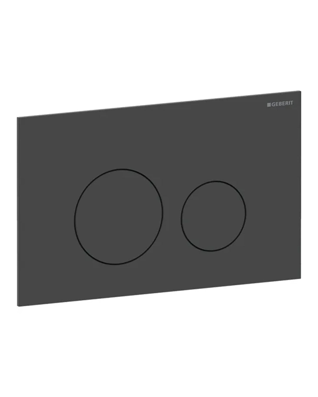 Placca Geberit Sigma40 Round nero opaco acciaio inox