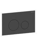 Placca Geberit Sigma40 Round nero opaco acciaio inox