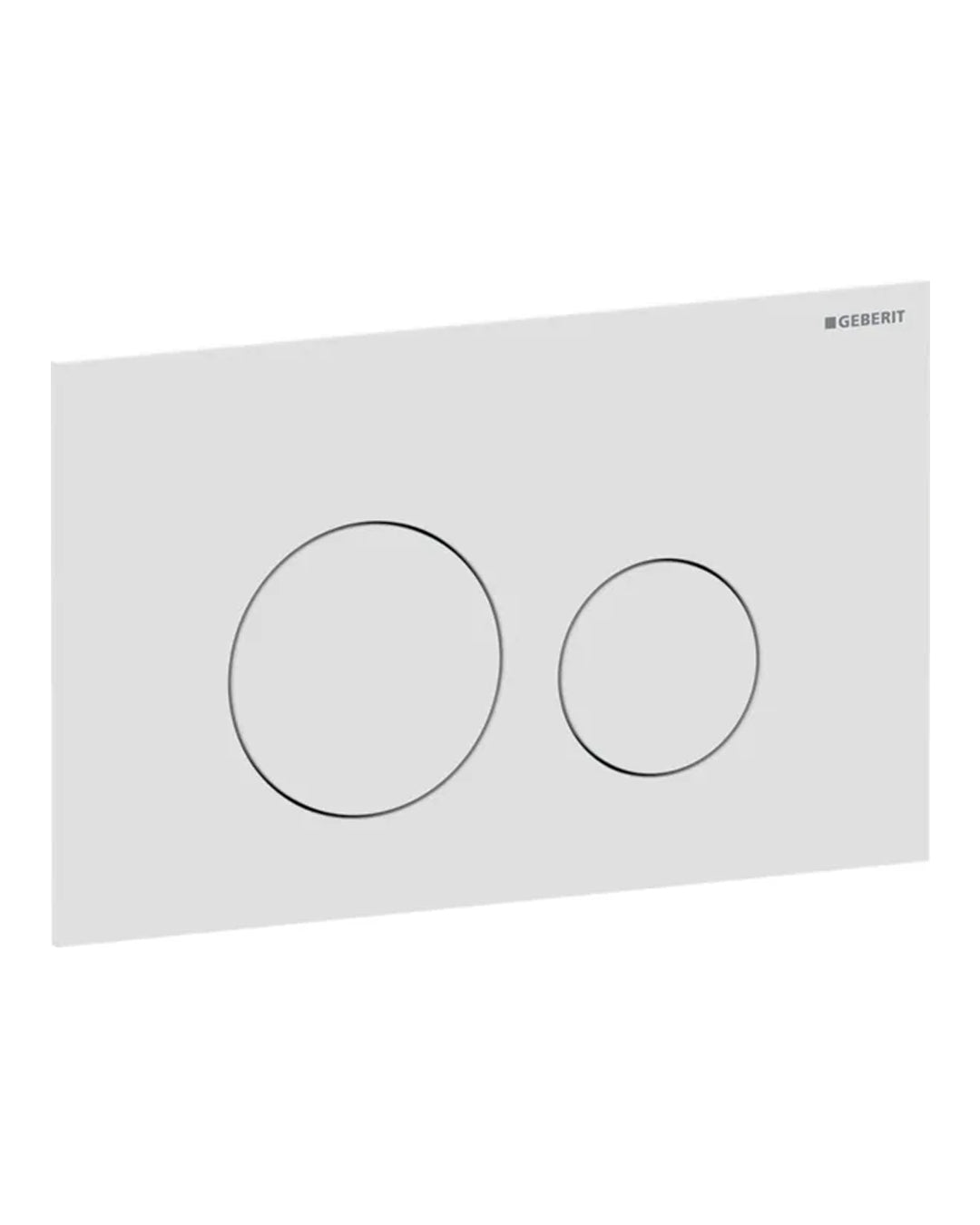 Geberit – Placca Sigma40 Round bianco opaco acciaio