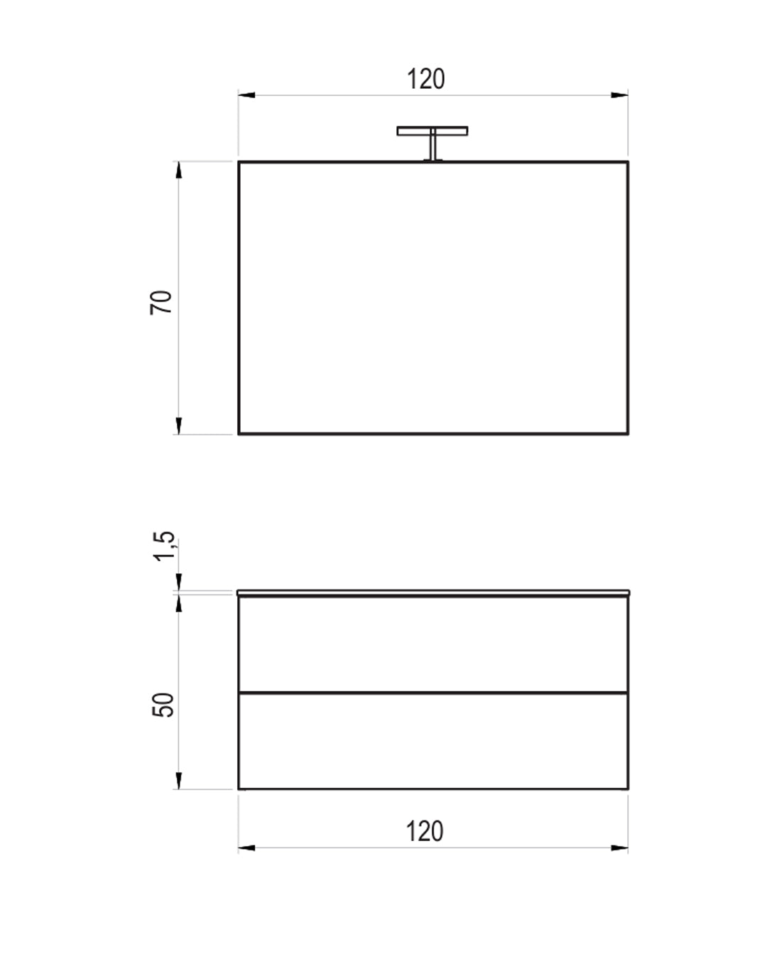 Mobile bagno Qubo2 Hafro Gruppo Geromin finitura Millennium