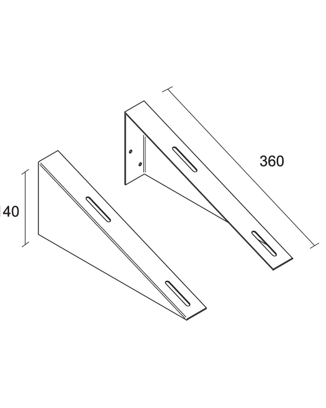 Ciemme – Mensole universali fisse per lavabo disabili bianco