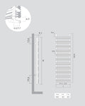 Antrax Rabbit 13 scaldasalviette 163x43 cm bianco opaco bagno