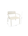 Poltrona outdoor in acciaio Star impilabile design moderno