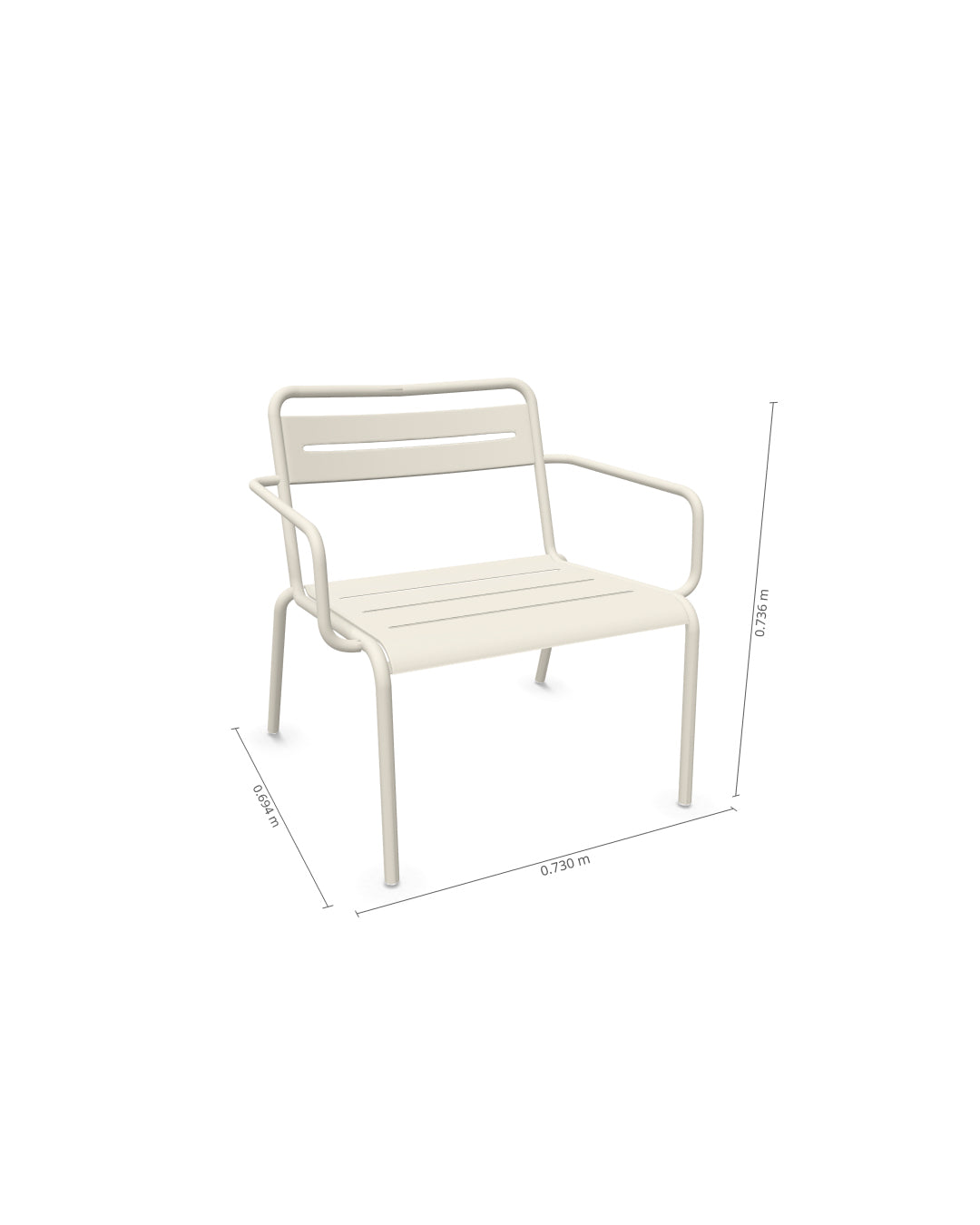 Poltrona outdoor in acciaio Star impilabile design moderno