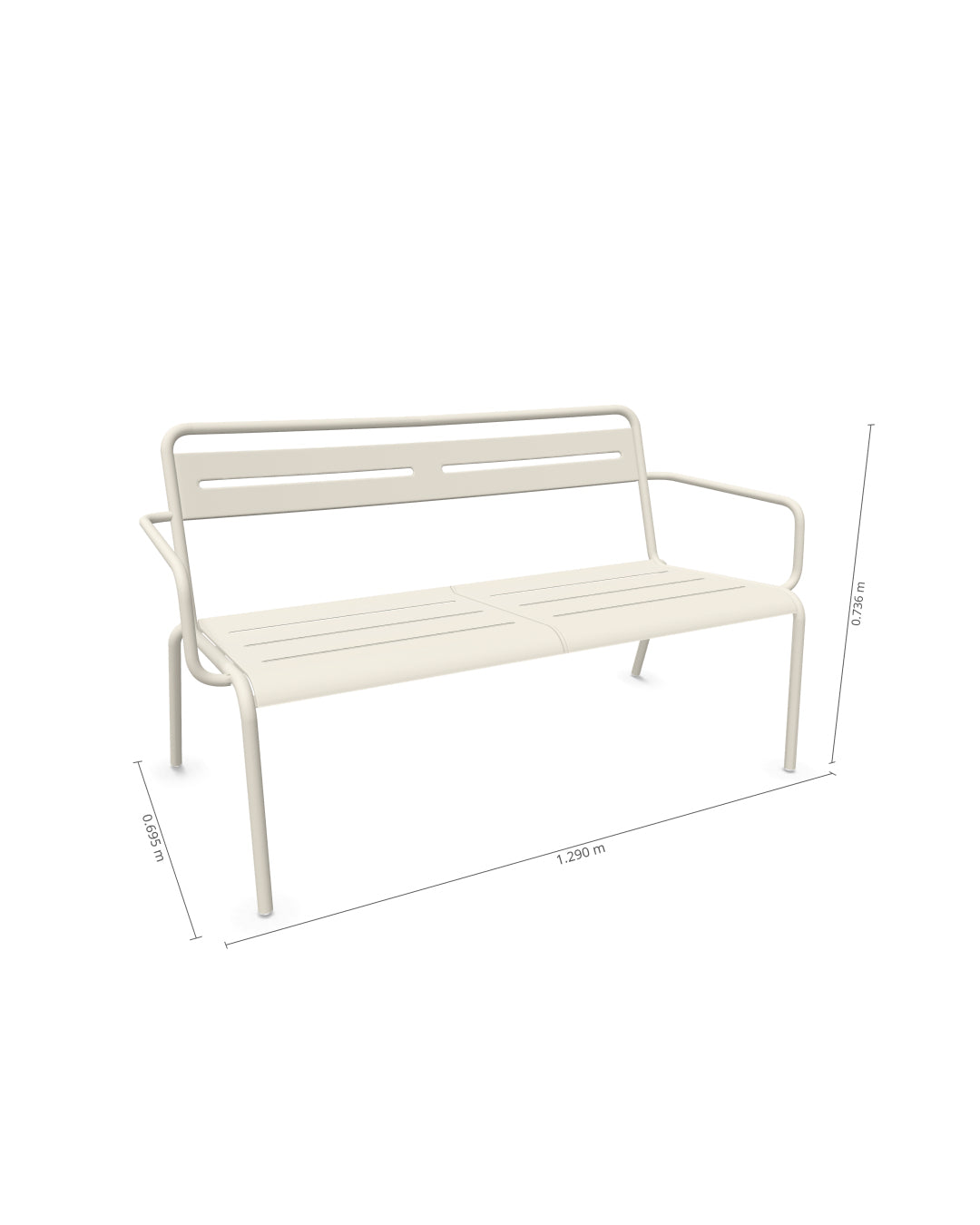 Divano outdoor in acciaio Star impilabile design moderno