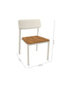 Sedia Shine in alluminio bianco e teak design Arik Levy