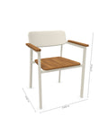 Poltroncina Shine in alluminio bianco e teak design Arik Levy