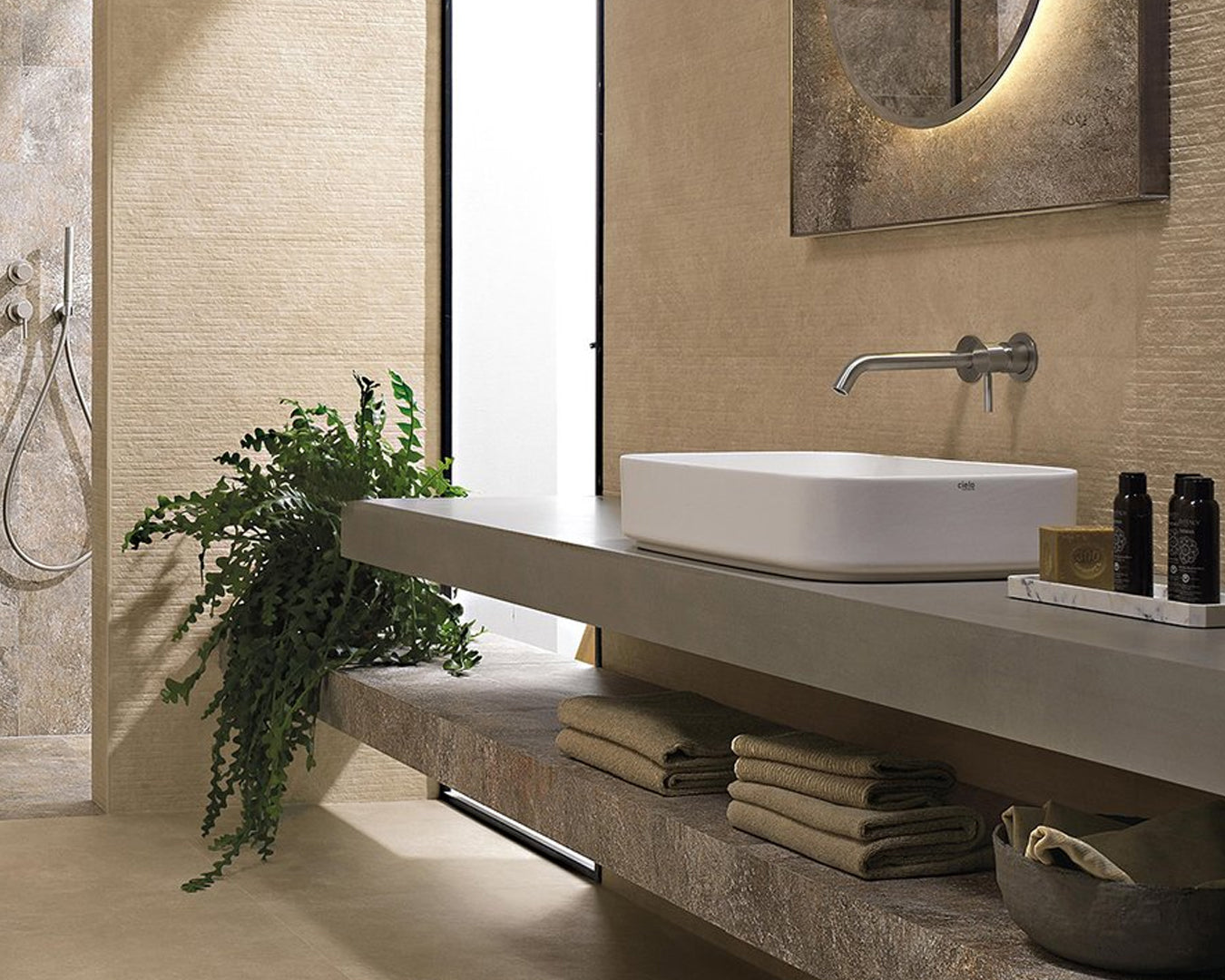 FAP - Nobu Row Piastrella 25x75 cm Beige Matt