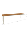 Tavolo allungabile Shine in alluminio e teak 180+56+56x100