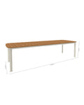 Tavolo allungabile Shine in alluminio e teak 180+56+56x100
