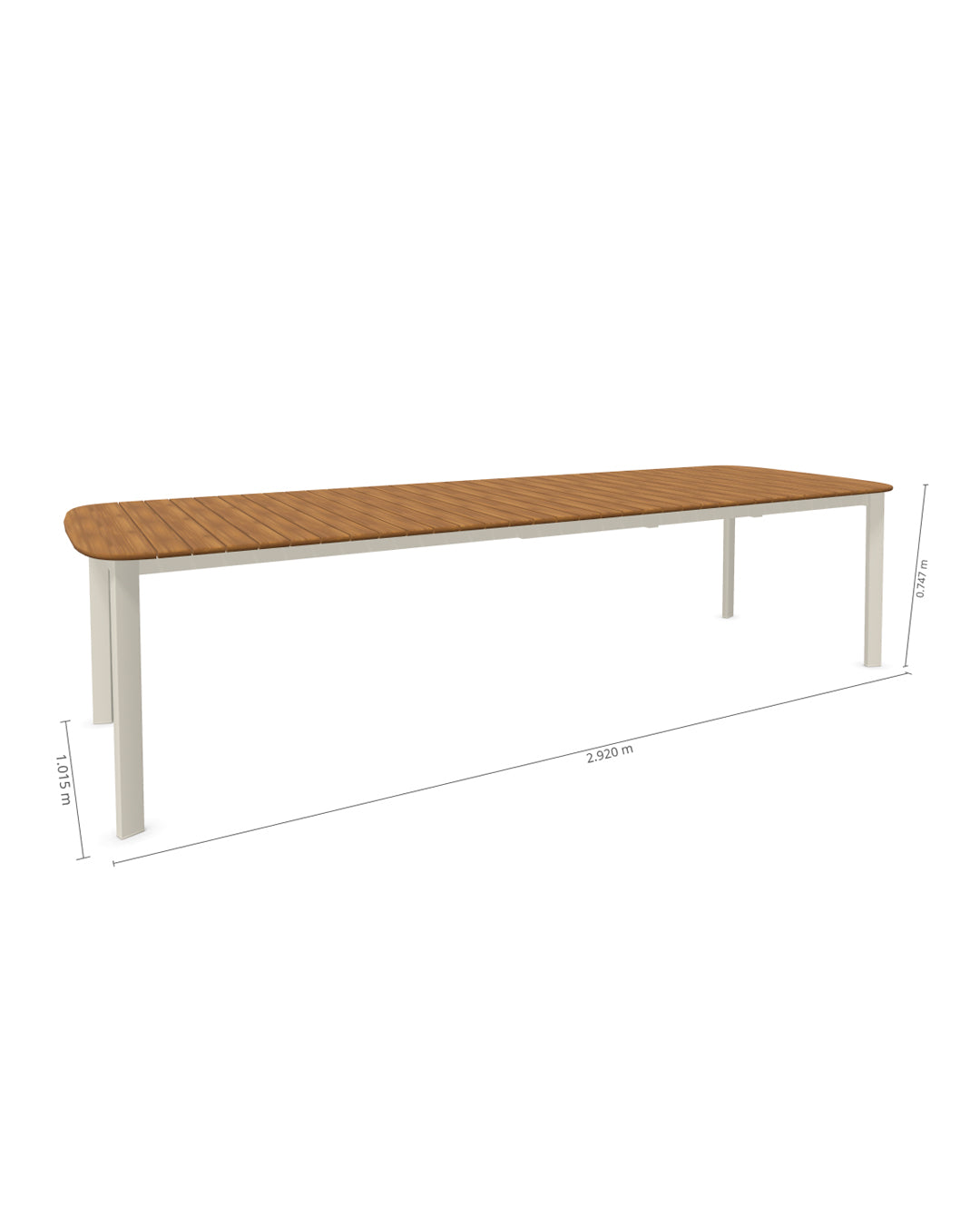 Tavolo allungabile Shine in alluminio e teak 180+56+56x100