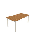 Tavolo outdoor Shine rettangolare in alluminio e teak 225x100