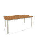 Tavolo allungabile Shine in alluminio e teak 180+56+56x100