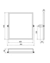 Thermomat – Specchio di sicurezza reclinabile bianco 606x656 mm