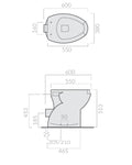 Galassia Ceramiche – Comfort Line vaso disabili bianco h51 cm