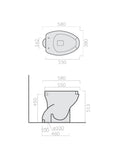Galassia Ceramiche – Comfort Line vaso disabili bianco h51 cm