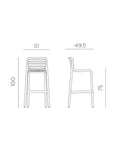 Nardi - Doga Stool sgabello impilabile - 40348