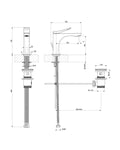 Gessi Rilievo Miscelatore lavabo con scarico salterello