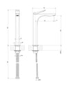 Gessi Rilievo Miscelatore lavabo alto design moderno