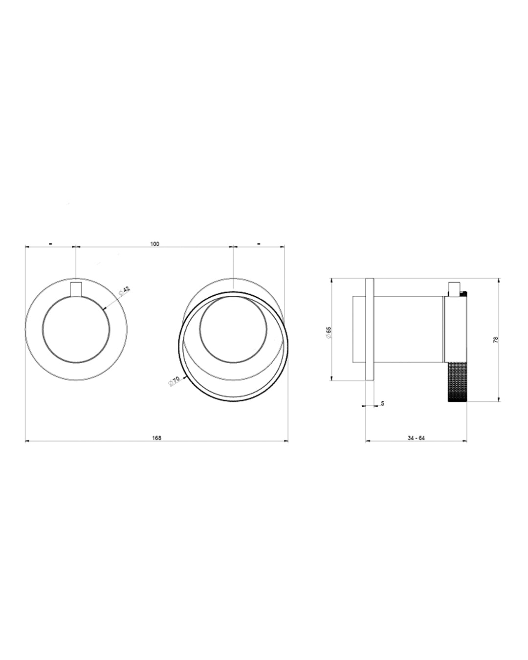 Gessi - Anello Miscelatore doccia con deviatore 2 uscite parte esterna - 63380