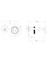 Gessi Anello Miscelatore lavabo a parete piastre separate bocca corta
