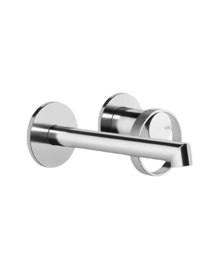 Gessi Anello Miscelatore lavabo a parete piastre separate bocca corta
