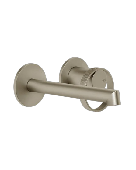 Gessi Anello Miscelatore lavabo a parete piastre separate bocca corta