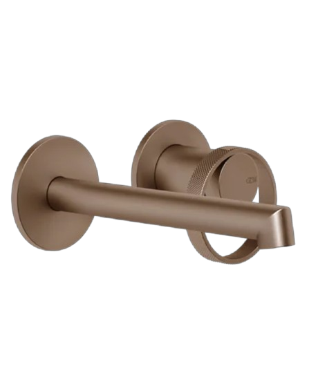 Gessi Anello Miscelatore lavabo a parete piastre separate bocca corta