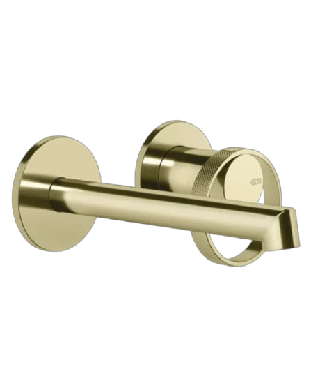 Gessi Anello Miscelatore lavabo a parete piastre separate bocca corta