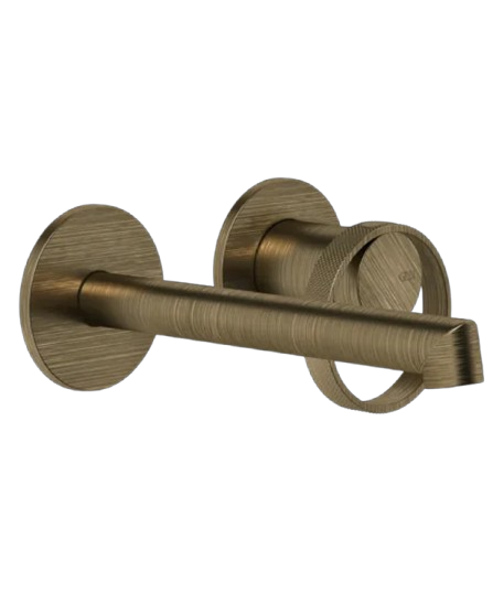 Gessi Anello Miscelatore lavabo a parete piastre separate bocca corta