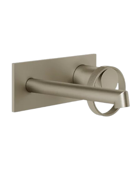 Gessi Anello Miscelatore lavabo a parete piastra unita bocca corta