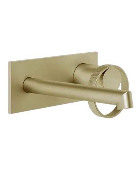 Gessi Anello Miscelatore lavabo a parete piastra unita bocca corta