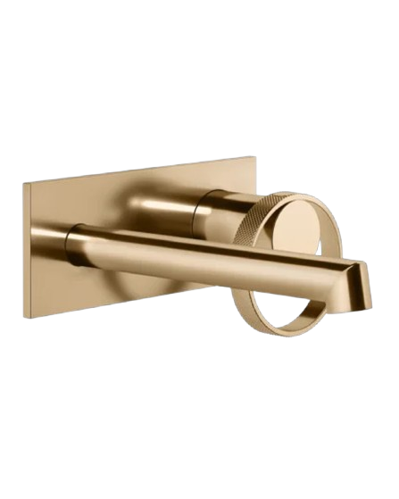 Gessi Anello Miscelatore lavabo a parete piastra unita bocca corta
