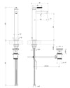 Gessi Ingranaggio Miscelatore alto lavabo cromato