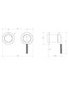 Gessi Ingranaggio Miscelatore doccia 2 uscite parte esterna piastre separate cromato