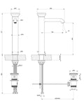 Gessi Origini Miscelatore alto lavabo cromato