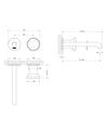 Gessi Origini - Miscelatore lavabo a parete piastre separate