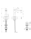 Gessi Ventaglio - Miscelatore lavabo basso