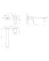 Gessi Ventaglio - Miscelatore lavabo a parete piastre separate