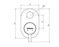 Teorema Jabil Miscelatore doccia 2-3 vie nero opaco