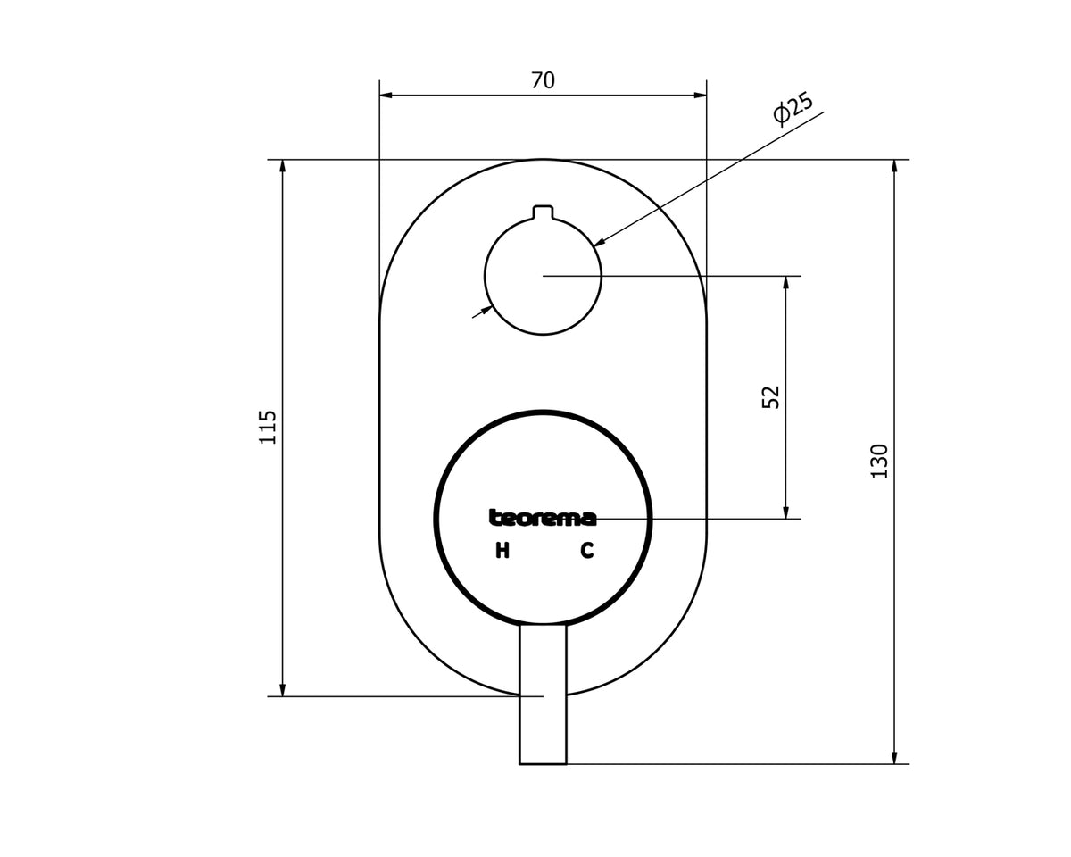 Teorema Jabil Miscelatore doccia 2-3 vie nero opaco