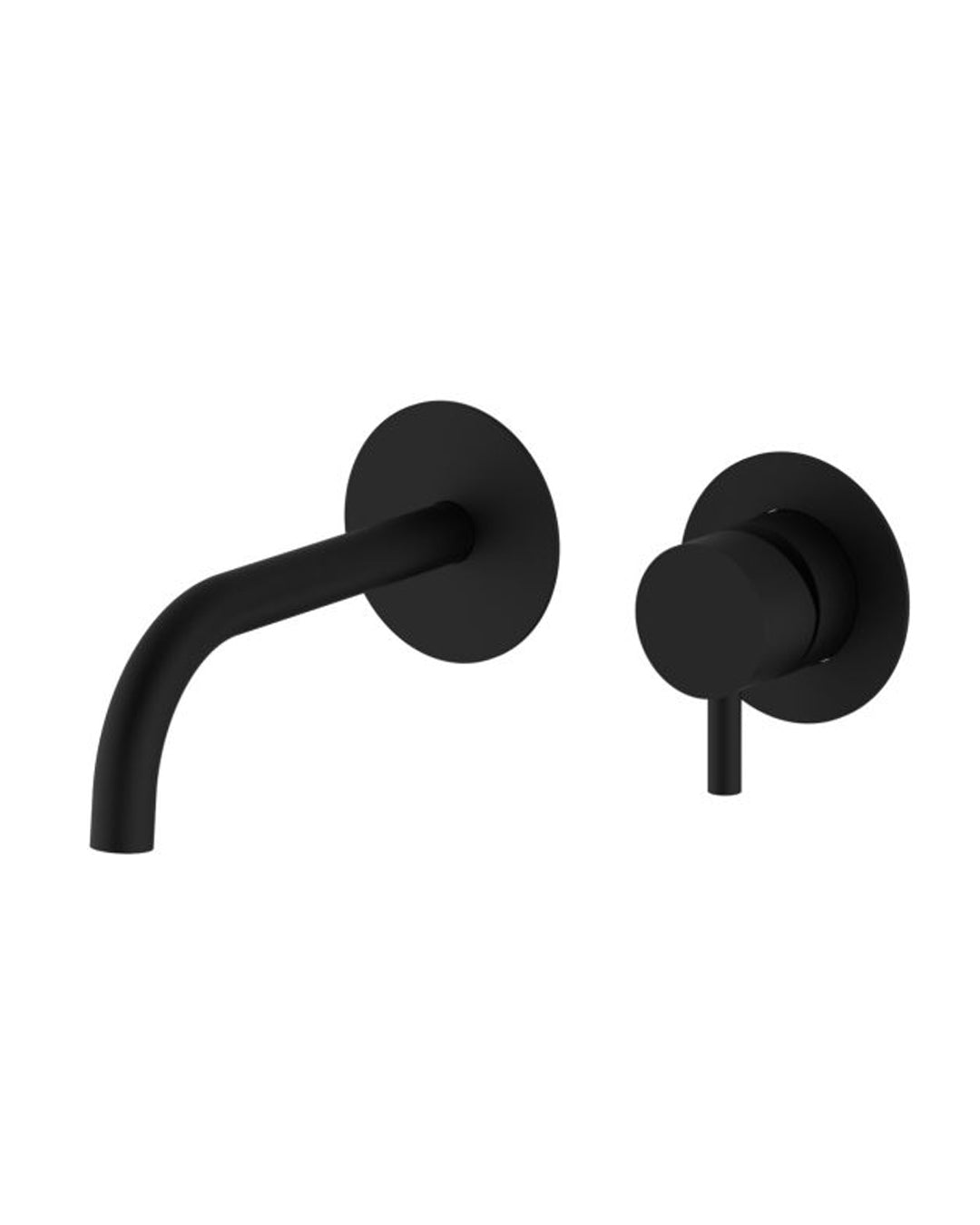 Teorema Jabil Miscelatore lavabo a parete nero opaco click-clack