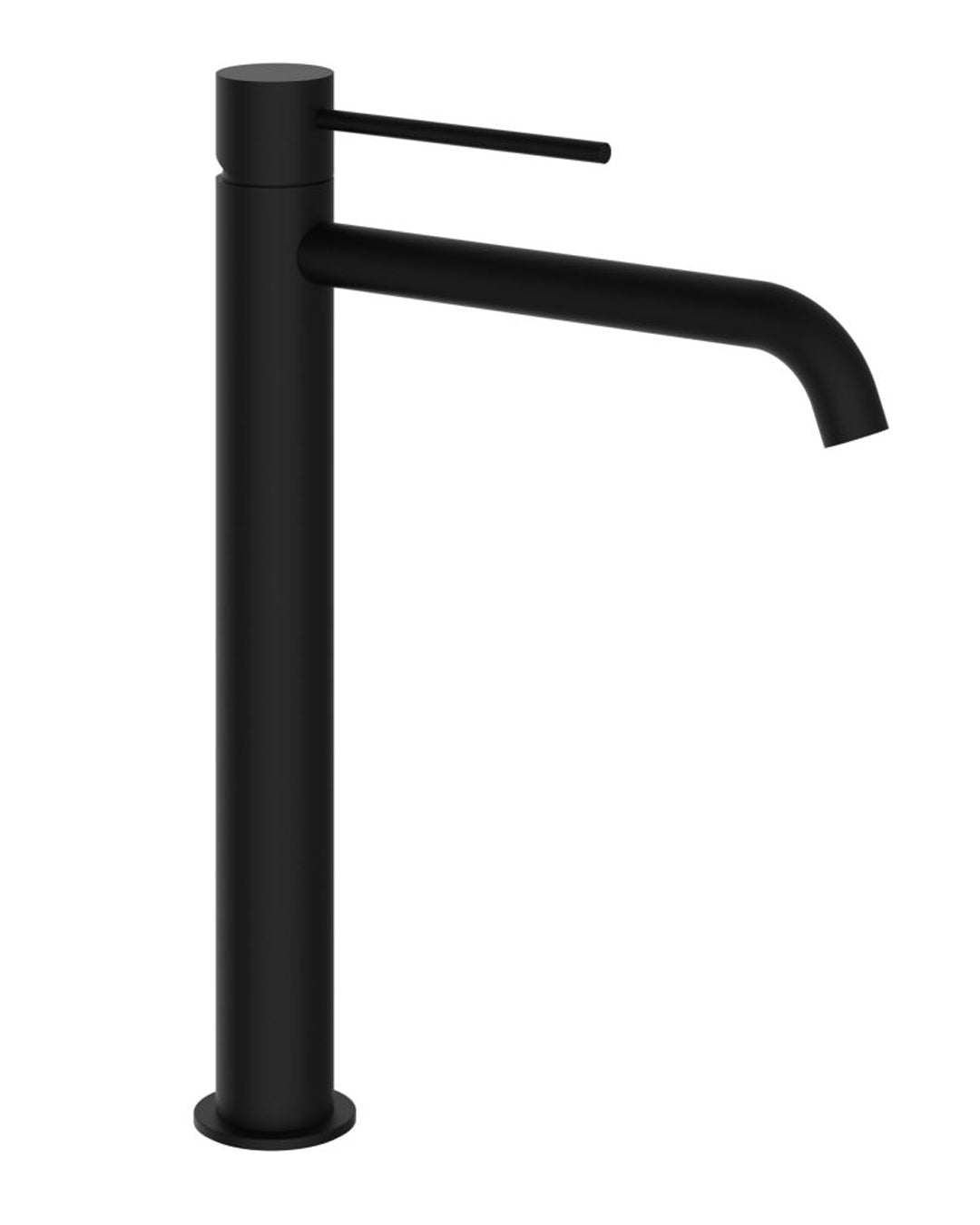 Teorema Jabil Miscelatore lavabo alto nero opaco con scarico click-clack