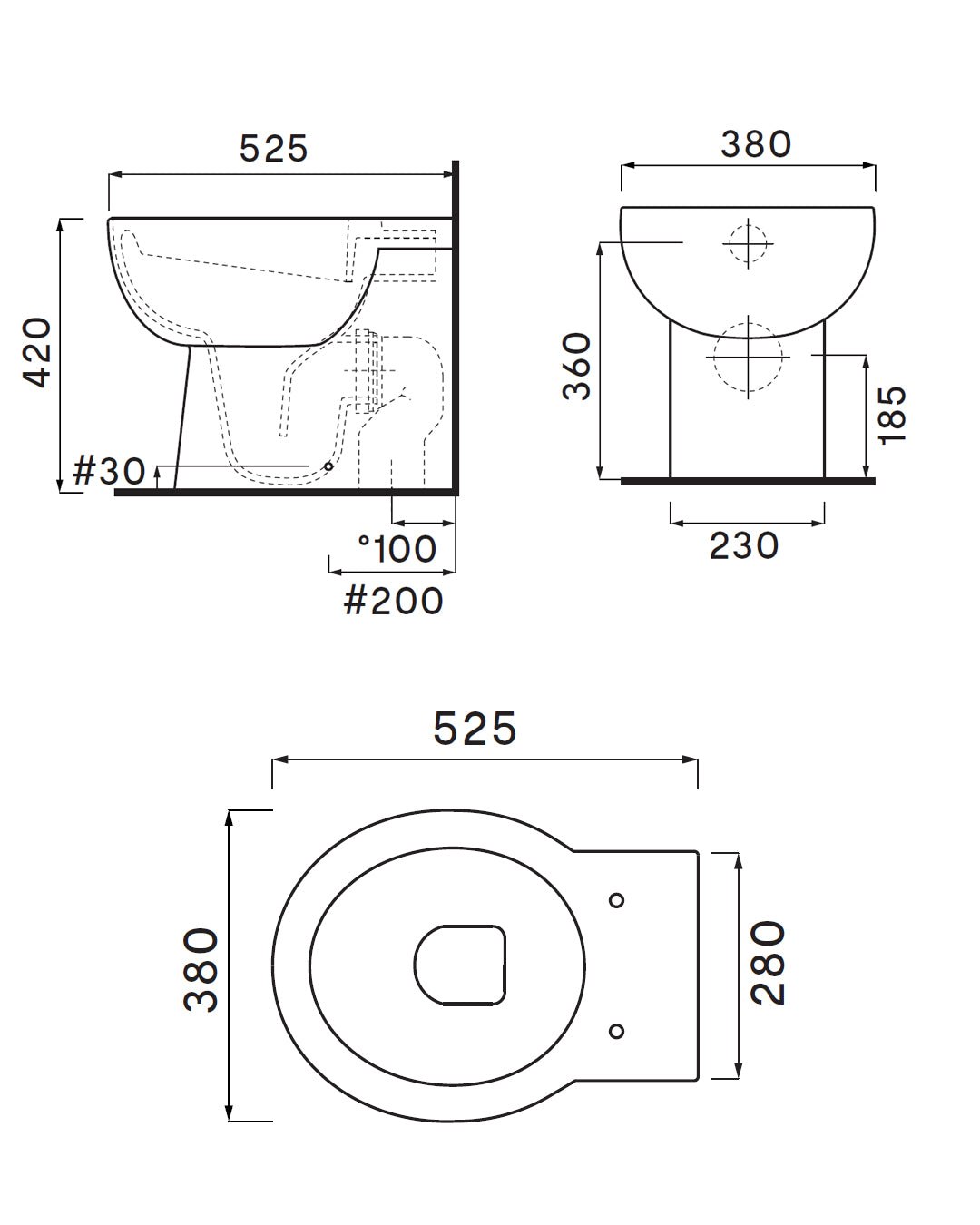 Ceramica Cielo - Easy Round Wc a pavimento bianco - EASVA