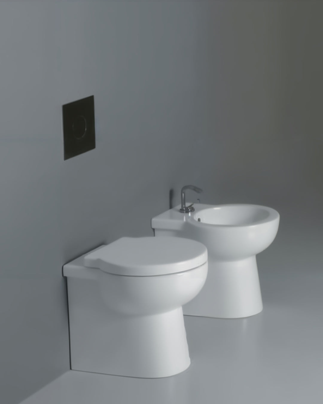 Ceramica Cielo Easy Round Bidet a pavimento bianco
