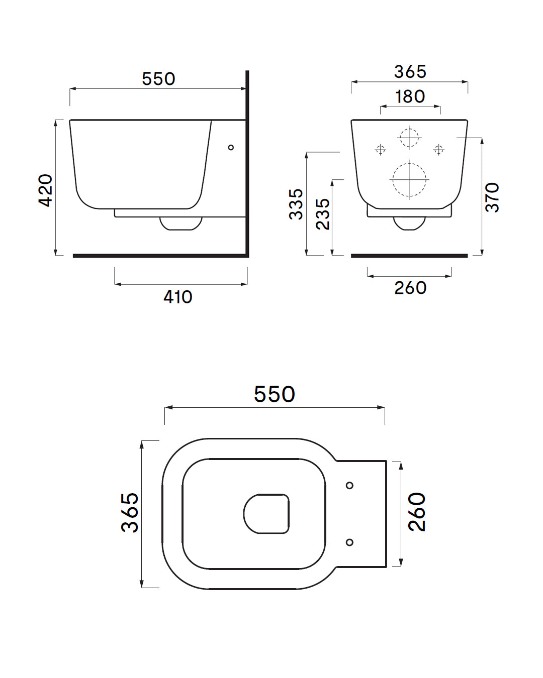Ceramica Cielo Cubika WC sospeso 55x36,5 cm bianco lucid