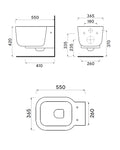 Cielo - Cubika - Kit Vaso, Bidet, Sedile soft/close, sospeso Bianco lucido