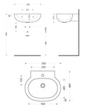 Ceramica Cielo Easy Evo lavabo monoforo bianco 55x46