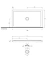 Ceramica Cielo Piatto doccia Sessanta rettangolare 70x120 cm bianco lucido