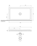 Ceramica Cielo Piatto doccia Sessanta rettangolare 70x120 cm bianco lucido